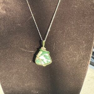 Elegant Green Zebra Jasper Necklace